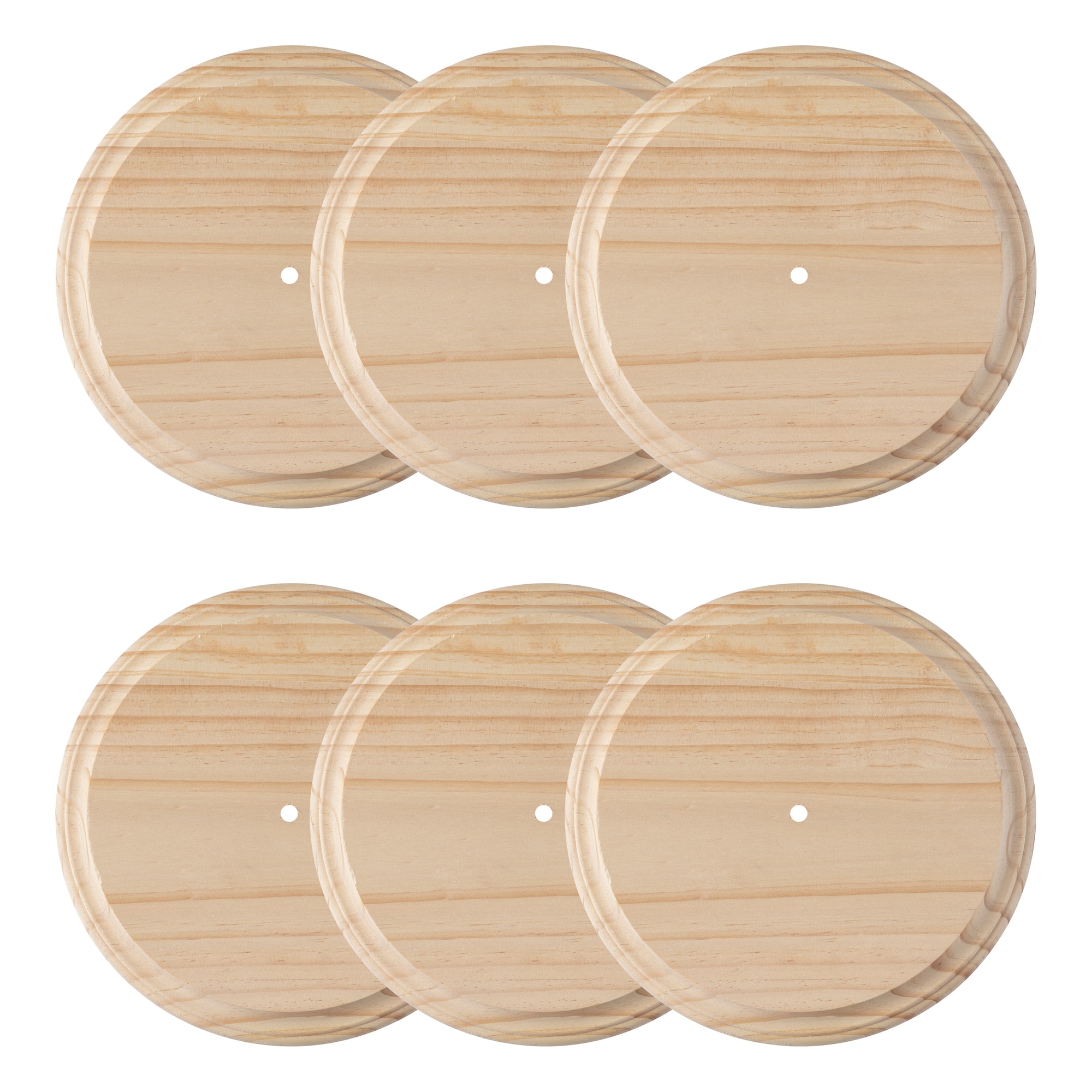 6 Pack: 11" Round Wood Clock Surface by Make Market®